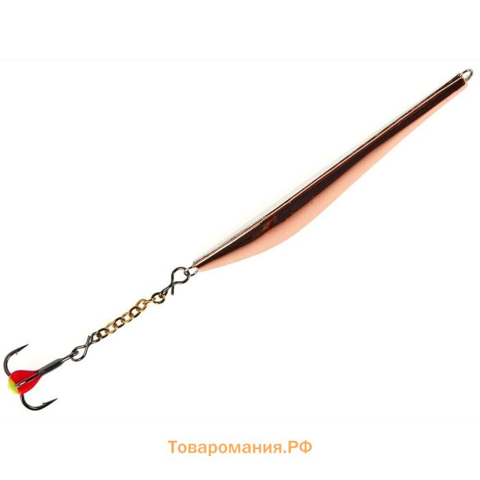 Блесна вертикальная зимняя Lucky John DOUBLE BLADE с цепочкой и тройником, 5.5 см CS блистер