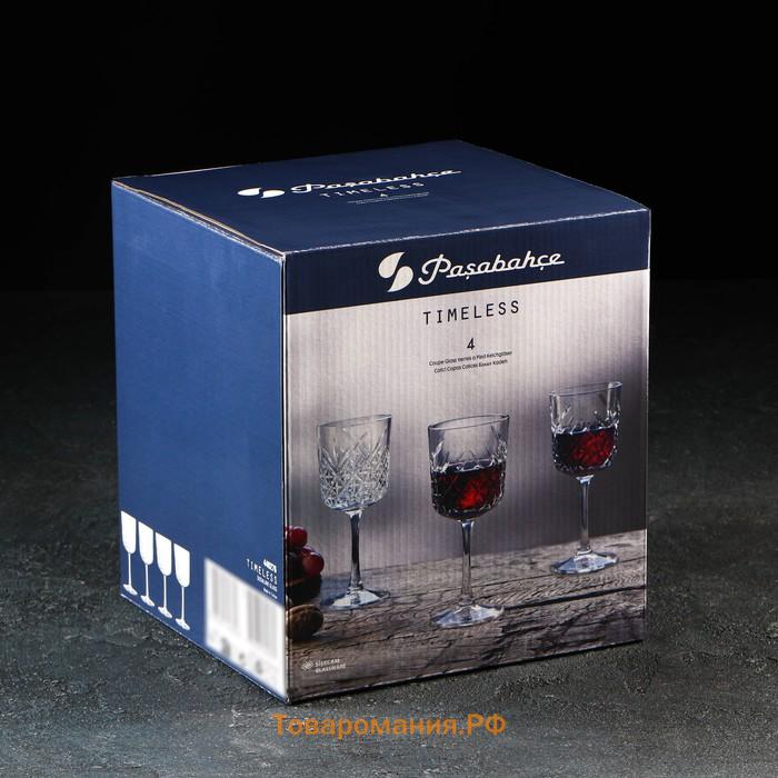Бокалы Paşabahçe Timeless, 330 мл, набор 4 шт., стекло, прозрачные