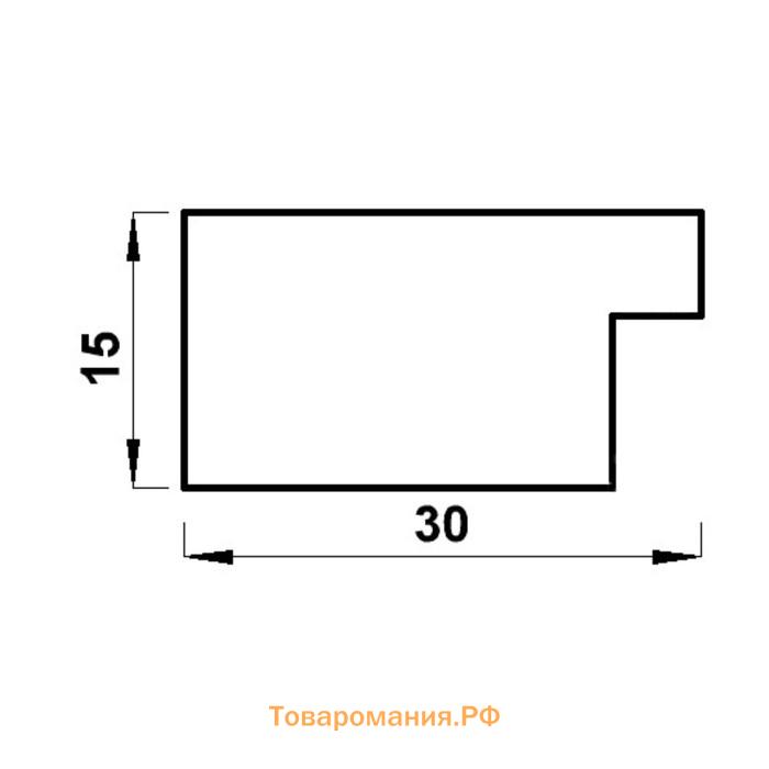 Фоторамка пластик "МИРАМ" 30х40 см, 651629-15, (пластиковый экран)