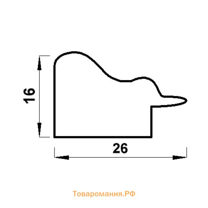 Фоторамка пластик "МИРАМ" 20х30 см, 642623-8, (пластиковый экран)