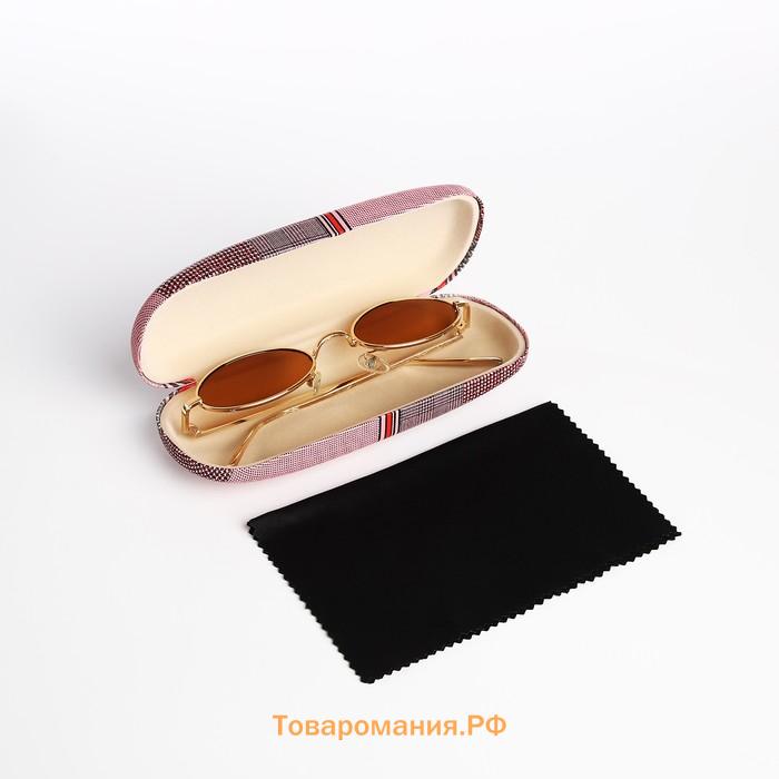 Футляр для очков на хлопушке, длина 16 см, с принтом, розовый