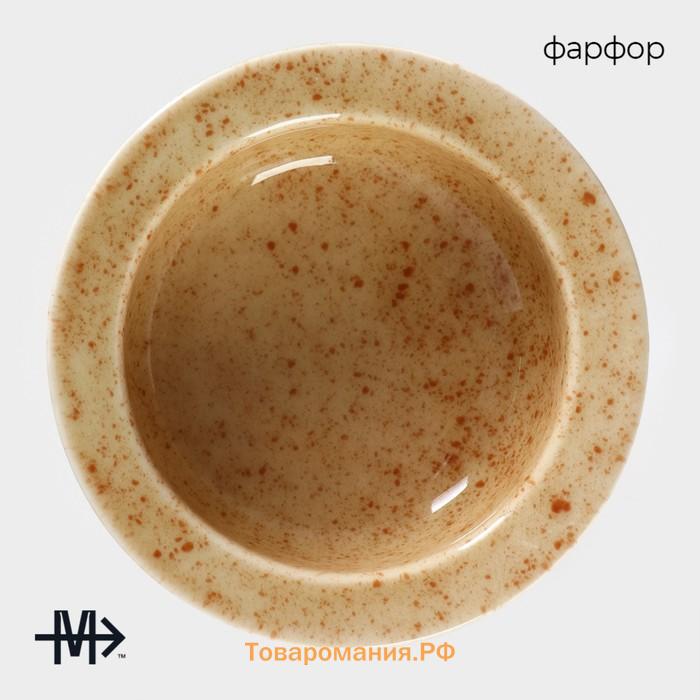 Креманка Magistro Stone, 150 мл, d=11.7 см, фарфор, бежевая