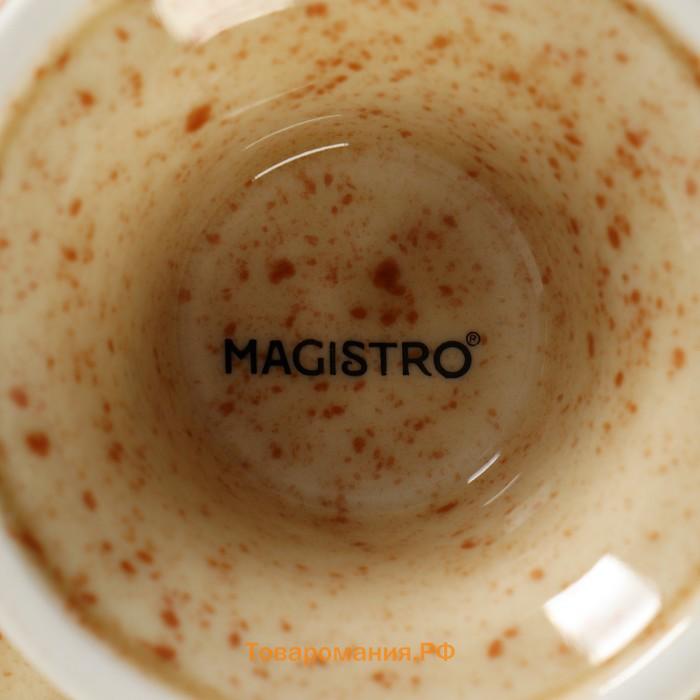 Креманка Magistro Stone, 150 мл, d=11.7 см, фарфор, бежевая
