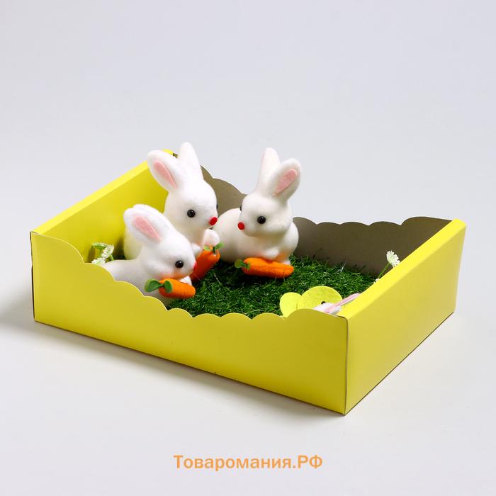 Пасхальный декор «Зайчики на травке» 24×19×11 см