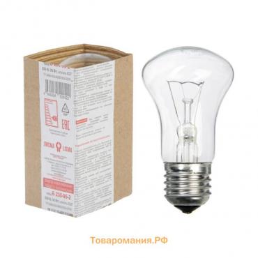 Лампа накаливания "Лисма", Б, Е27, 95 Вт, 230 В