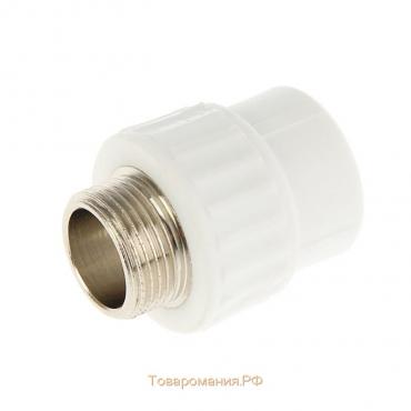 Муфта комбинированная VALFEX, d=25 мм x 3/4", наружная резьба, полипропиленовая