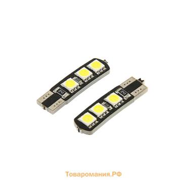 Автомобильная лампа Cartage, светодиодная, T10 W5W, 12 В, 3 Вт, 6 SMD-5050, набор 2 шт