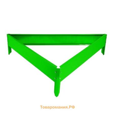 Клумба оцинкованная, 70×15 см, ярко–зелёная, «Терция», Greengo