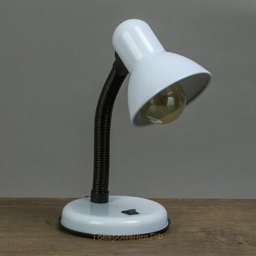Лампа настольная Е27, с выкл. (220В) белая 34х14х14 RISALUX