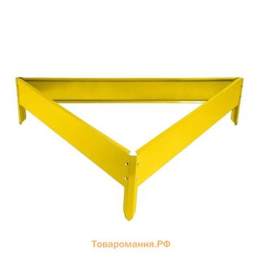 Клумба оцинкованная, 50×15 см, жёлтая, «Терция», Greengo