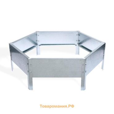 Клумба оцинкованная, d=80 см, высота бортика 15 см, Greengo