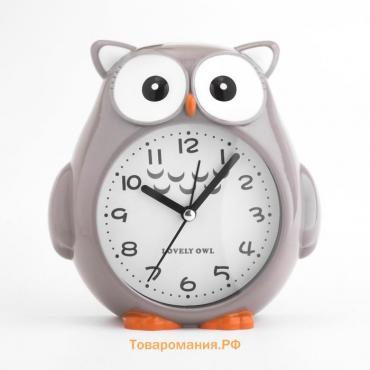 Часы - будильник детские "Совушка", с подвесом, дискретный ход, d-9 см, 14.5 х 4 х 16 см, АА