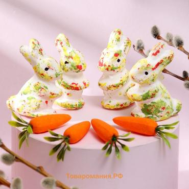 Пасхальный декор «Зайчики с морковкой» 3×8×28 см
